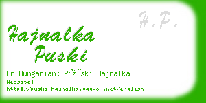 hajnalka puski business card